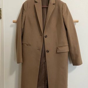 Uniqlo camel coat size 4
